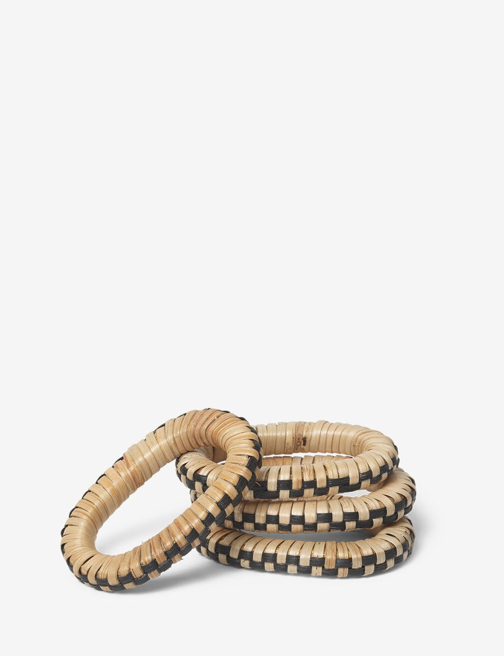 WEAVE NAPKING RINGS 4 SET