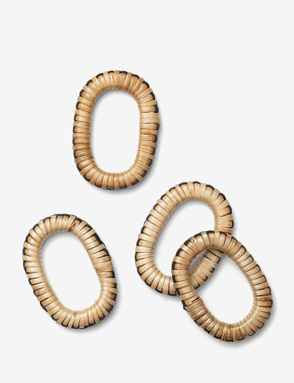 WEAVE NAPKING RINGS 4 SET