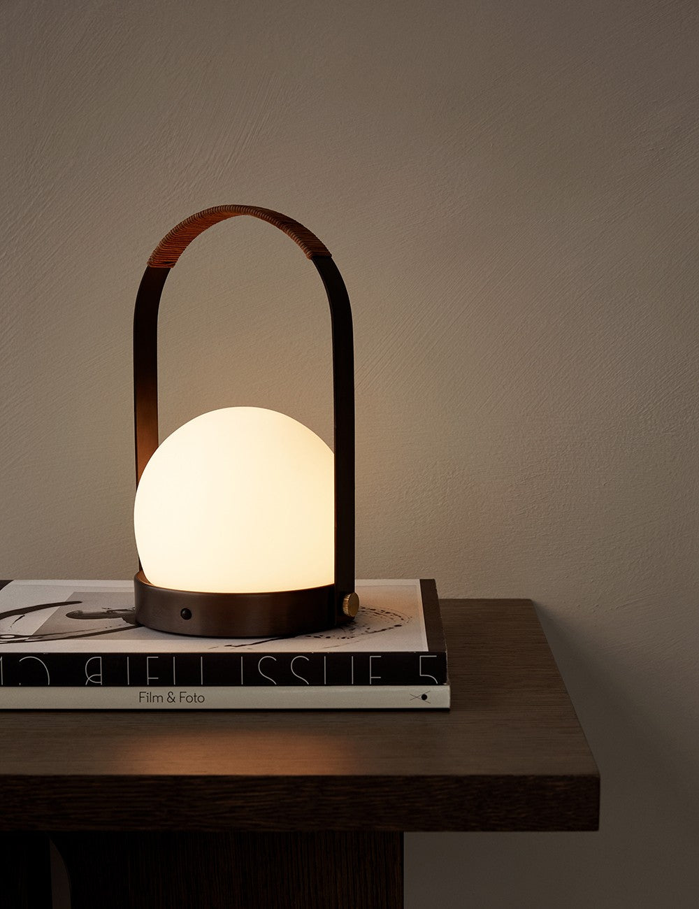 carrie lamp brass