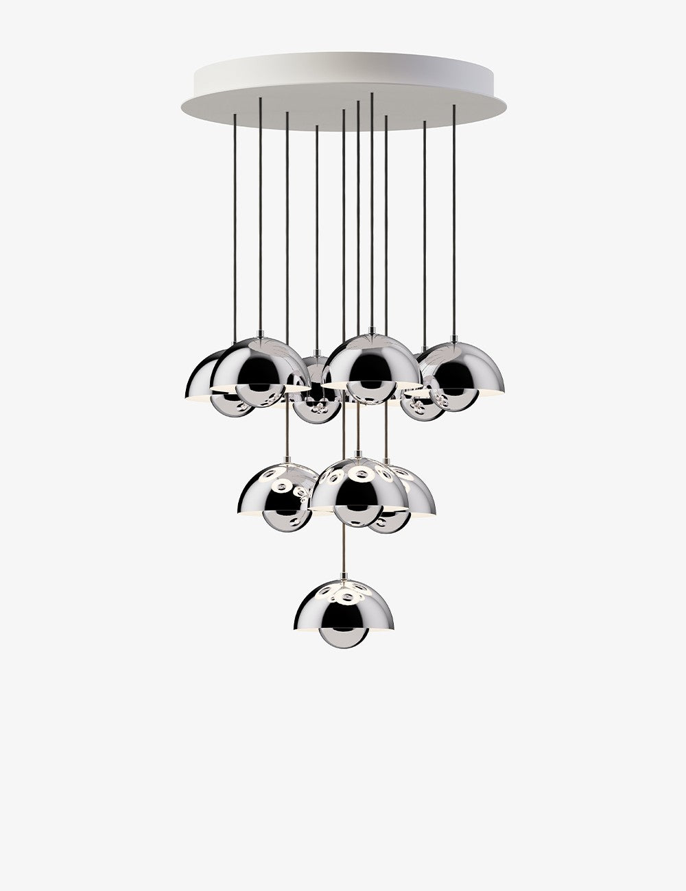 FLOWERPOT CHANDELIER VP10, 10 PENDANTS
