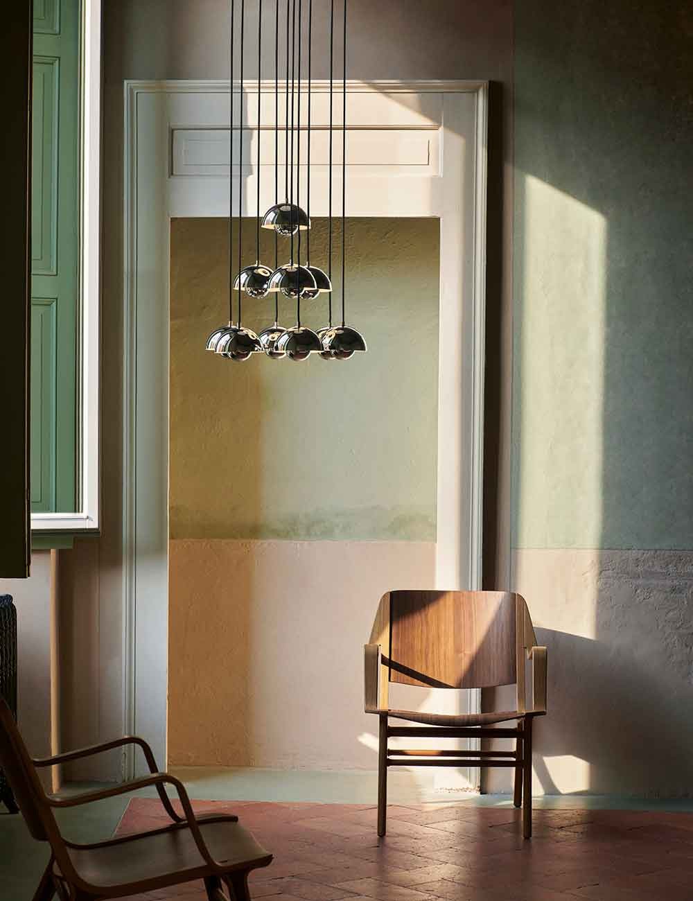 FLOWERPOT CHANDELIER VP10, 10 PENDANTS