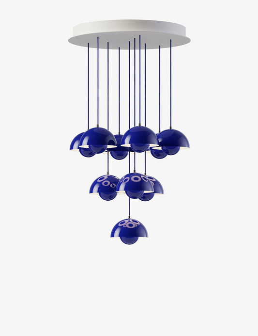 FLOWERPOT CHANDELIER VP10, 10 PENDANTS