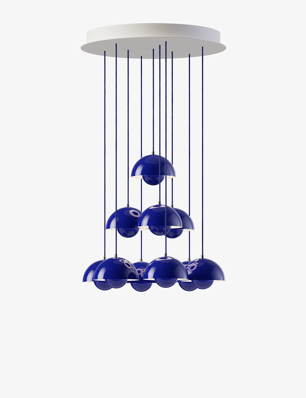 FLOWERPOT CHANDELIER VP10, 10 PENDANTS