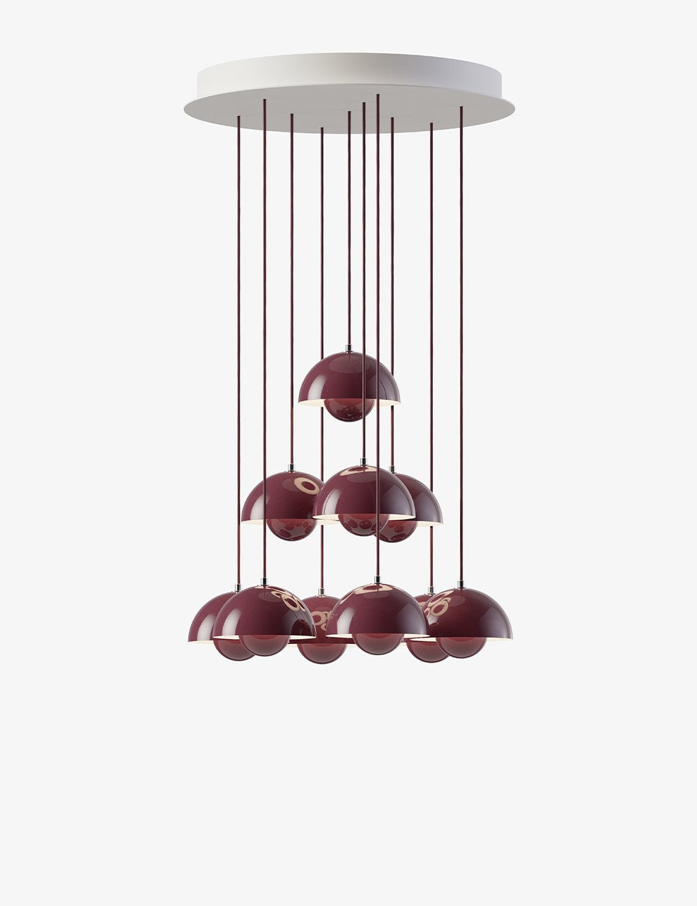 FLOWERPOT CHANDELIER VP10, 10 PENDANTS