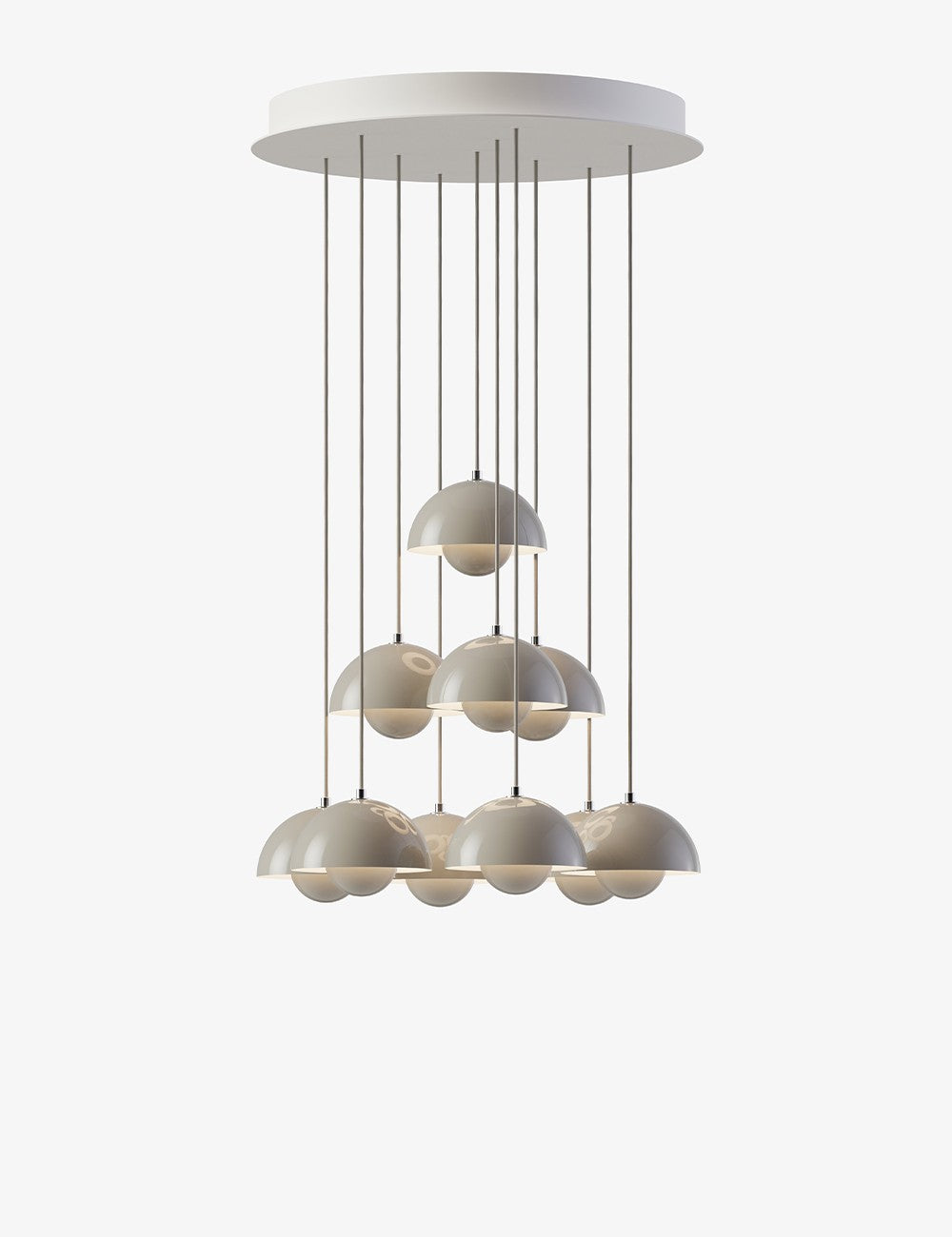 FLOWERPOT CHANDELIER VP10, 10 PENDANTS