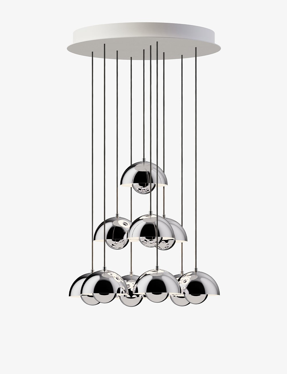 FLOWERPOT CHANDELIER VP1, 10 PENDANTS