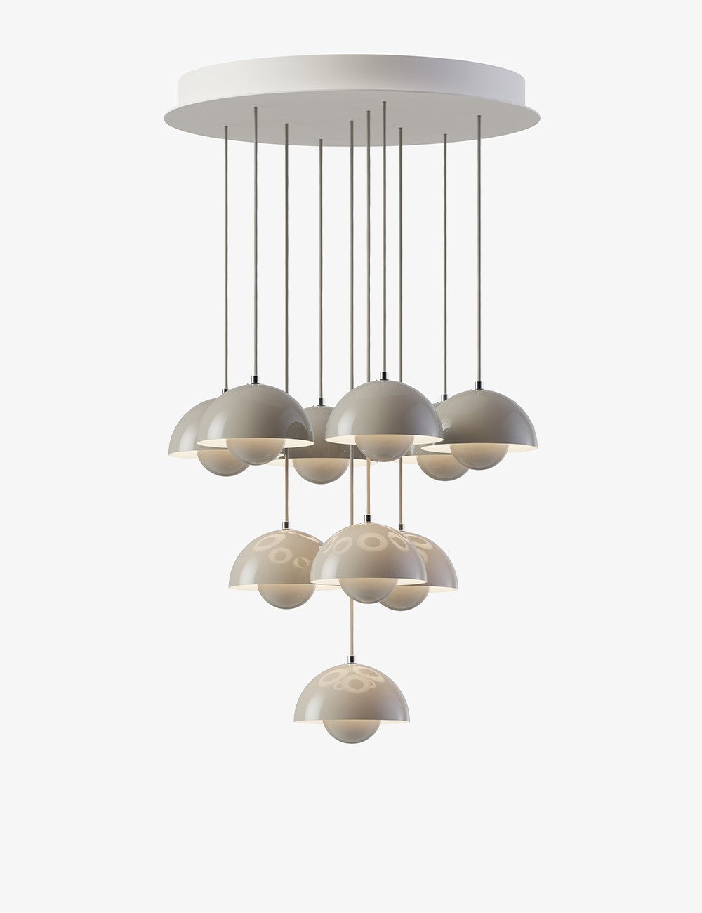 lampadario a vaso di fiori vp1, 10 pendenti