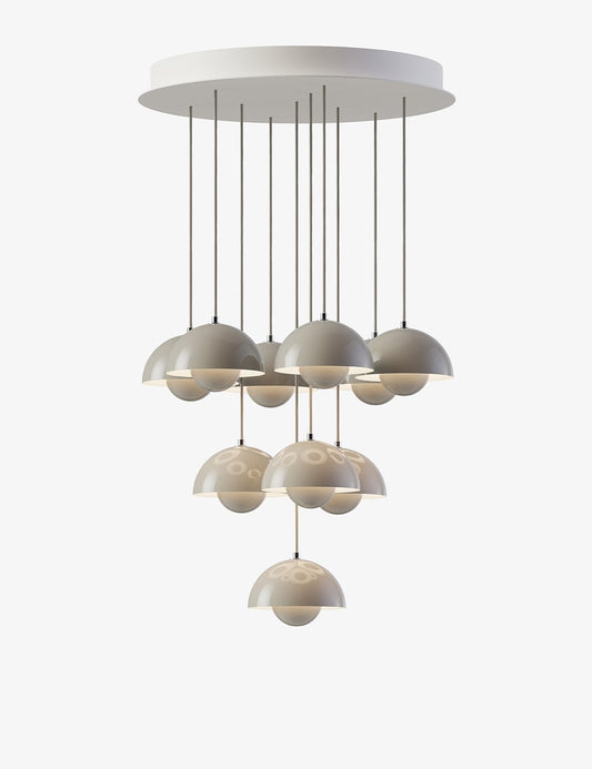 FLOWERPOT CHANDELIER VP1, 10 PENDANTS