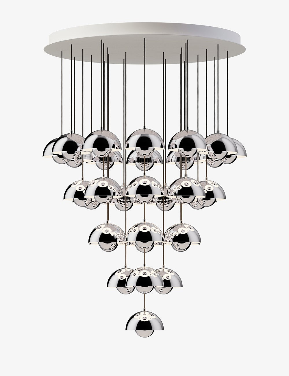 FLOWERPOT CHANDELIER VP1, 31 PENDANTS
