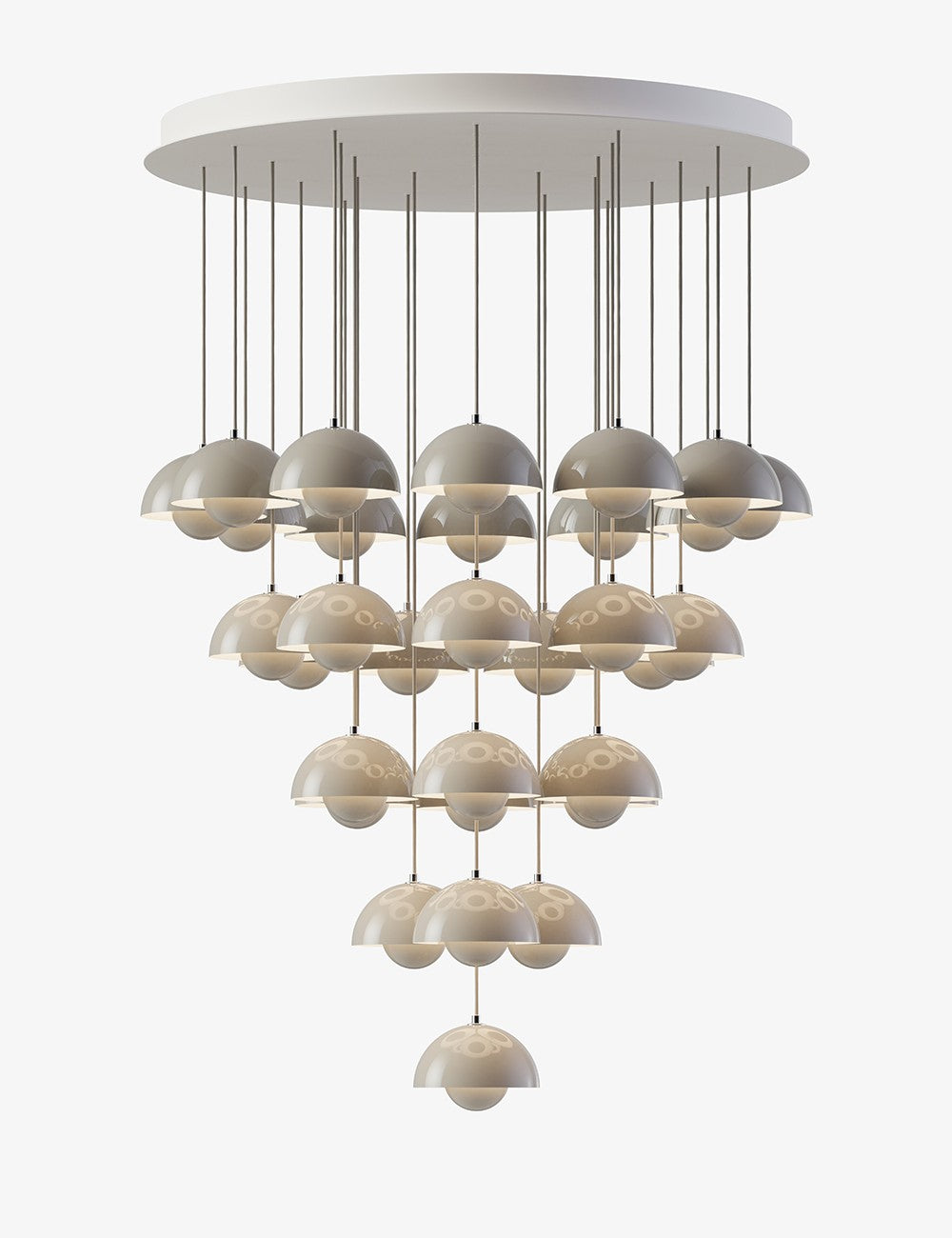 lampadario a vaso di fiori vp1, 31 pendenti