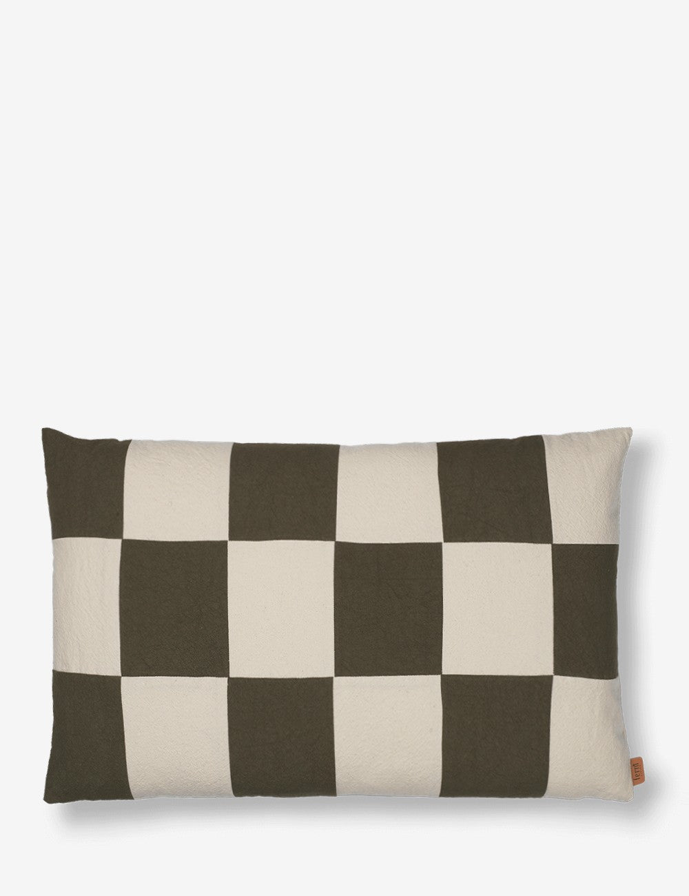 FOLD PATCHWORK CUSHION OLIVE