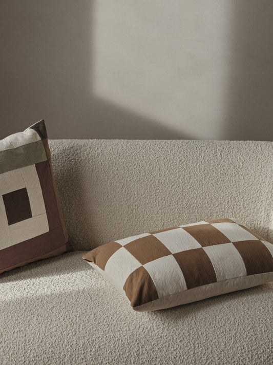 FOLD PATCHWORK CUSHION SUGAR KELP