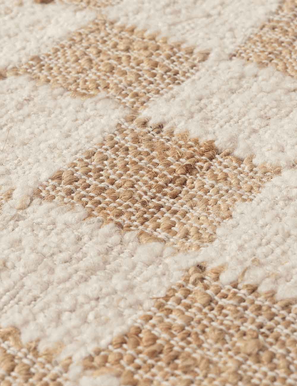 CHECK WOOL JUTE RUG