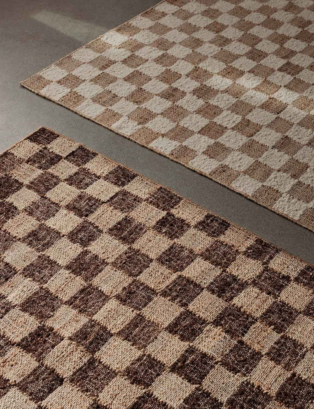 CHECK WOOL JUTE RUG