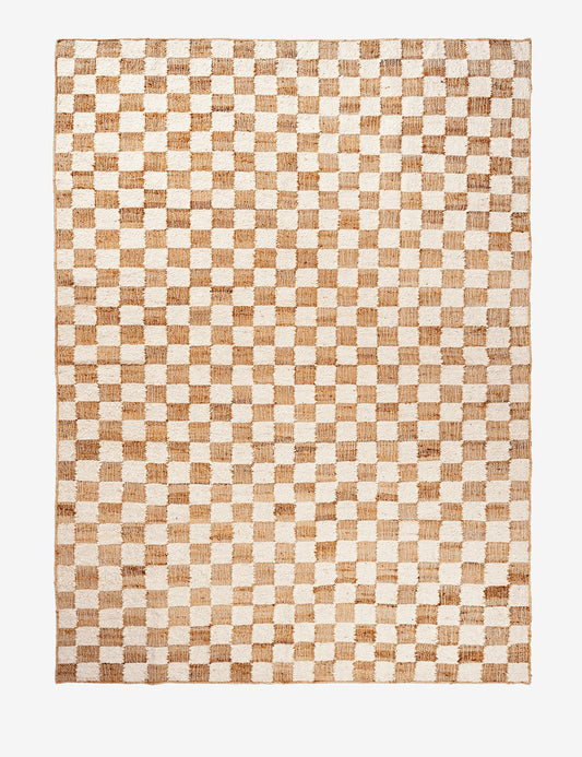 CHECK WOOL JUTE RUG