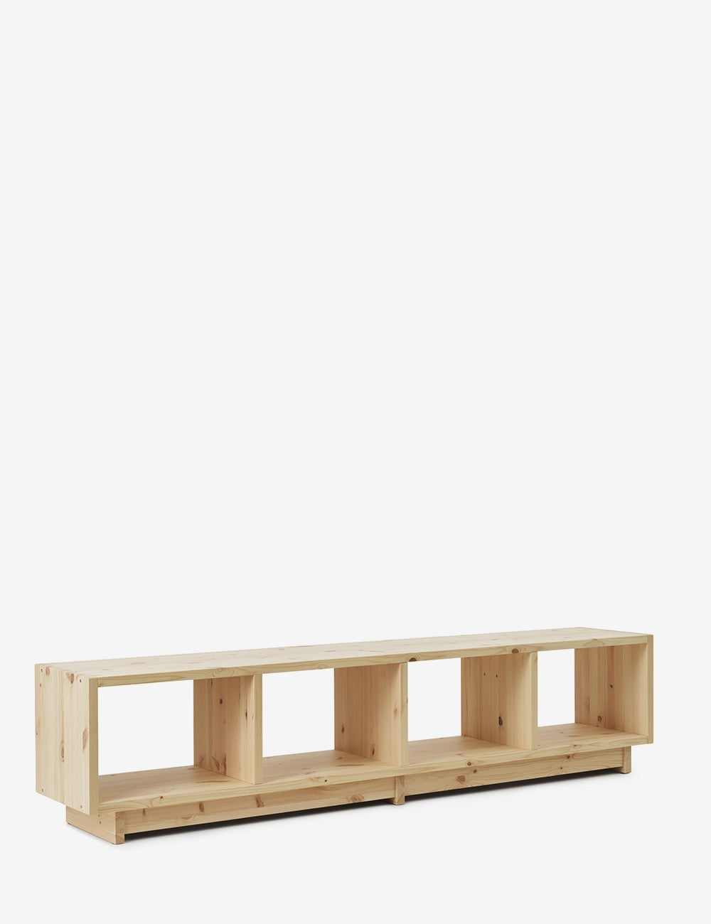 plank bookcase low