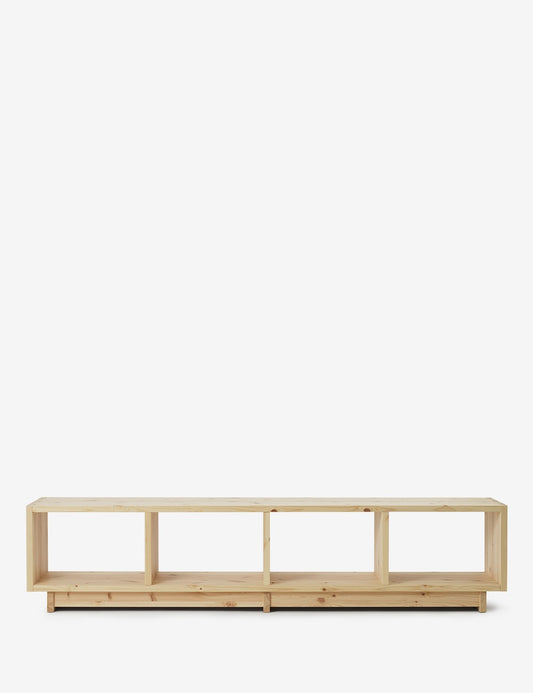 plank bookcase low