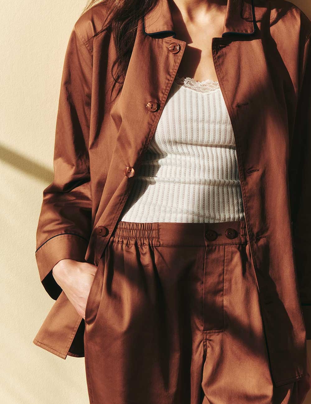 pantaloni del pigiama delineati