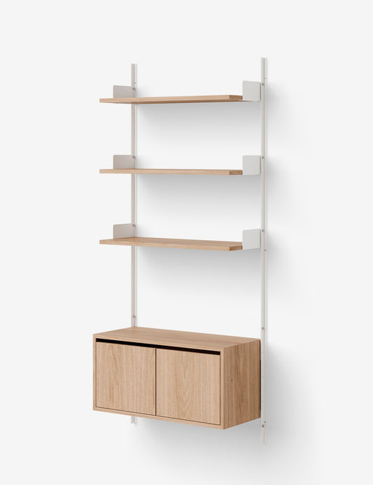 NEW WORKS WALL SHELF 1900 CABINET LOW w. DOORS