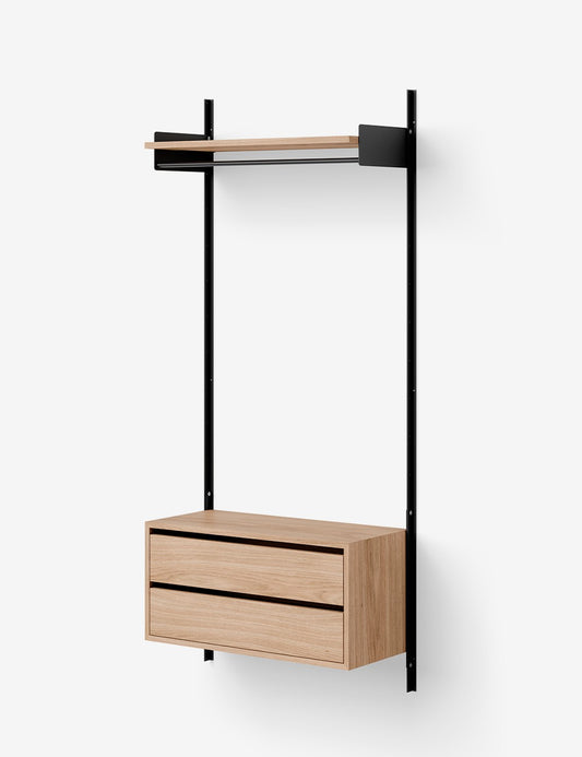 NEW WORKS WARDROBE SHELF CABINET w. DRAWERS