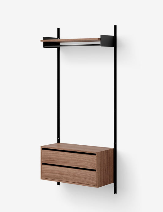 NEW WORKS WARDROBE SHELF CABINET w. DRAWERS