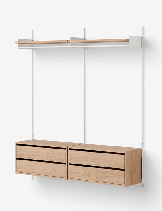 NEW WORKS WARDROBE SHELF CABINETS w. DRAWERS