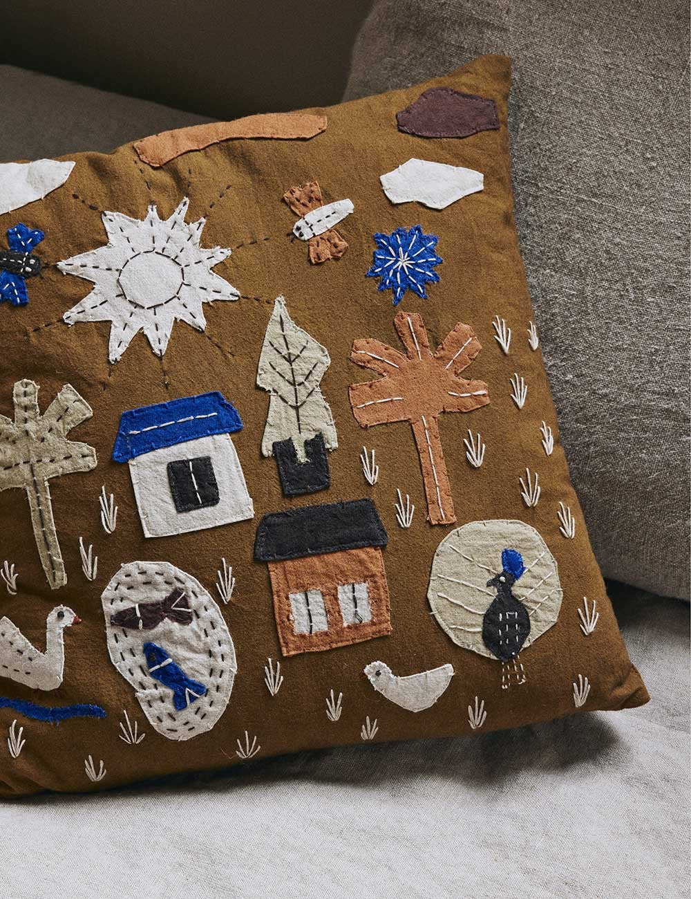 village quilted cushion
