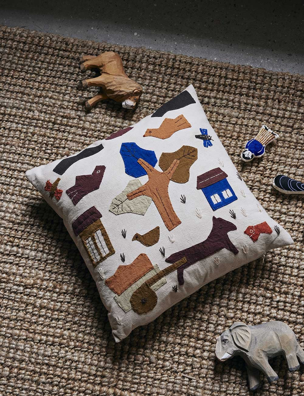 village quilted cushion