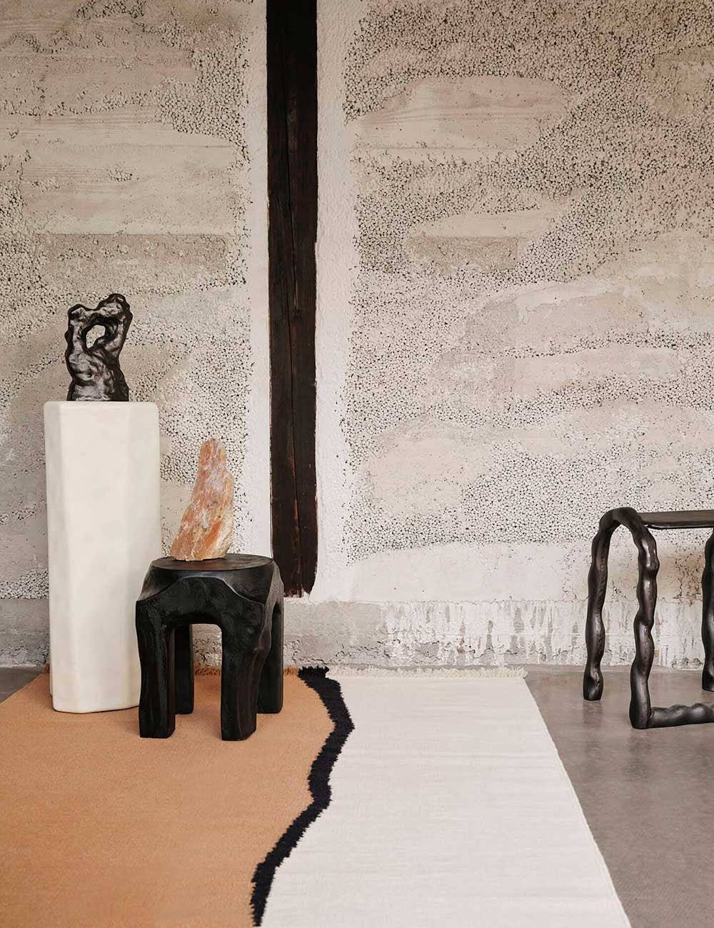 tapis kelim en terre