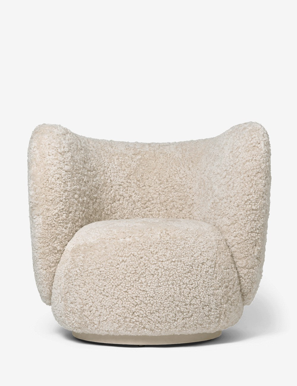 fauteuil lounge rico en cuir de mouton
