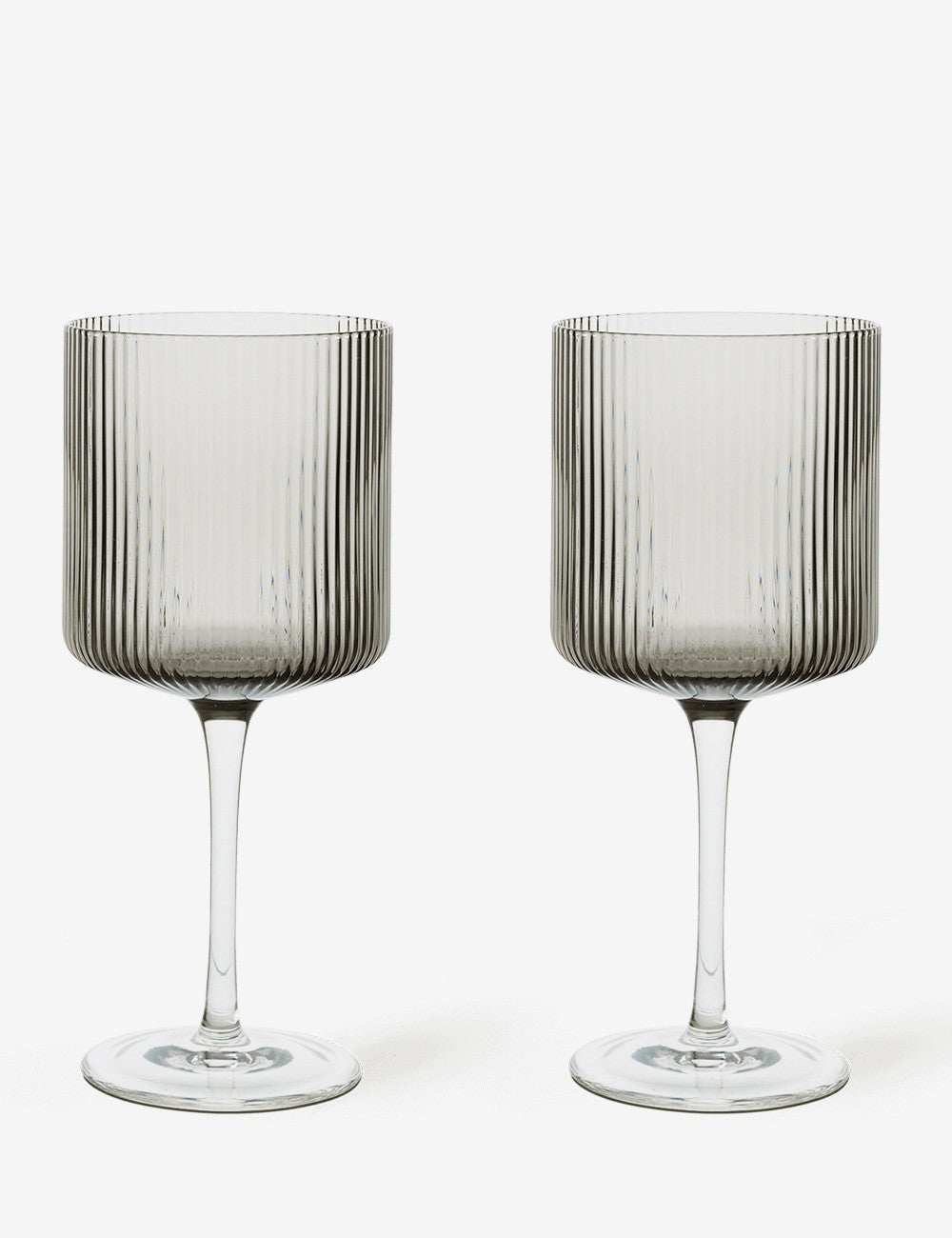 Verre à vin rouge ondulé, lot de 2