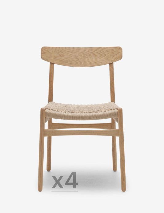 CH23 CHAIR OIL OAK 4 SET