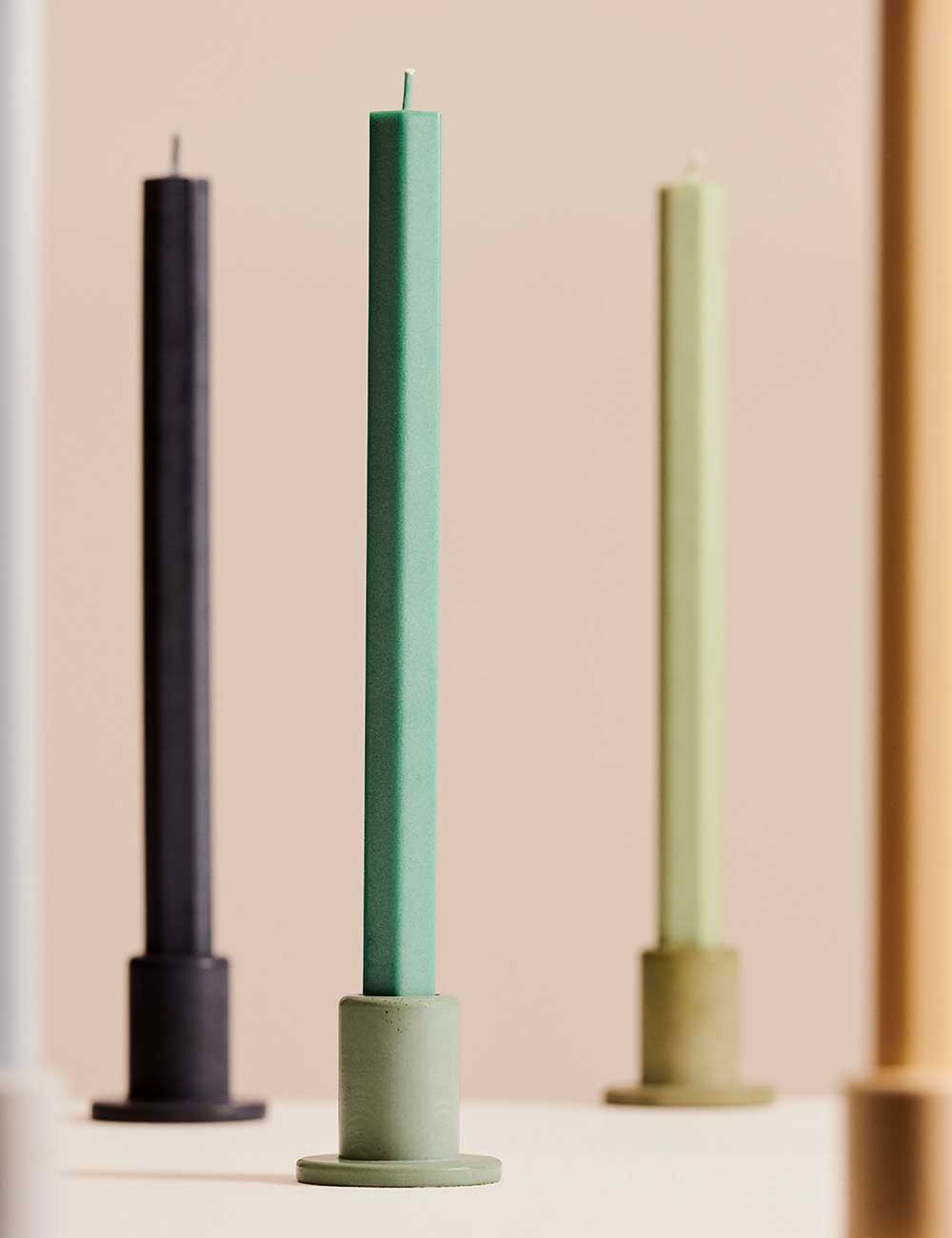 set di 4 candele quadrate