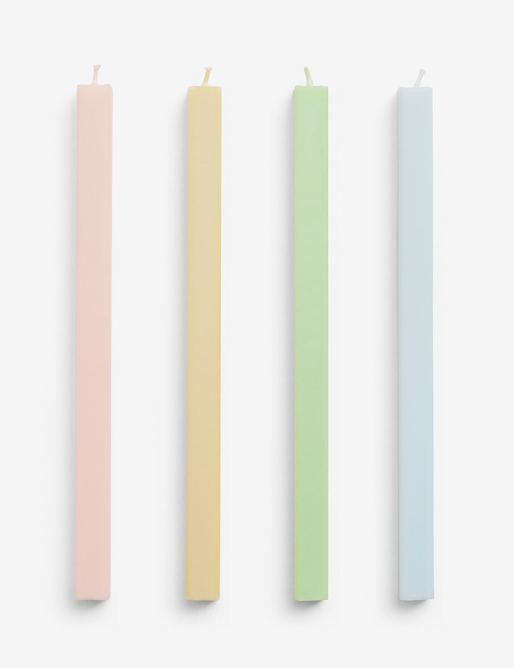 set di 4 candele quadrate