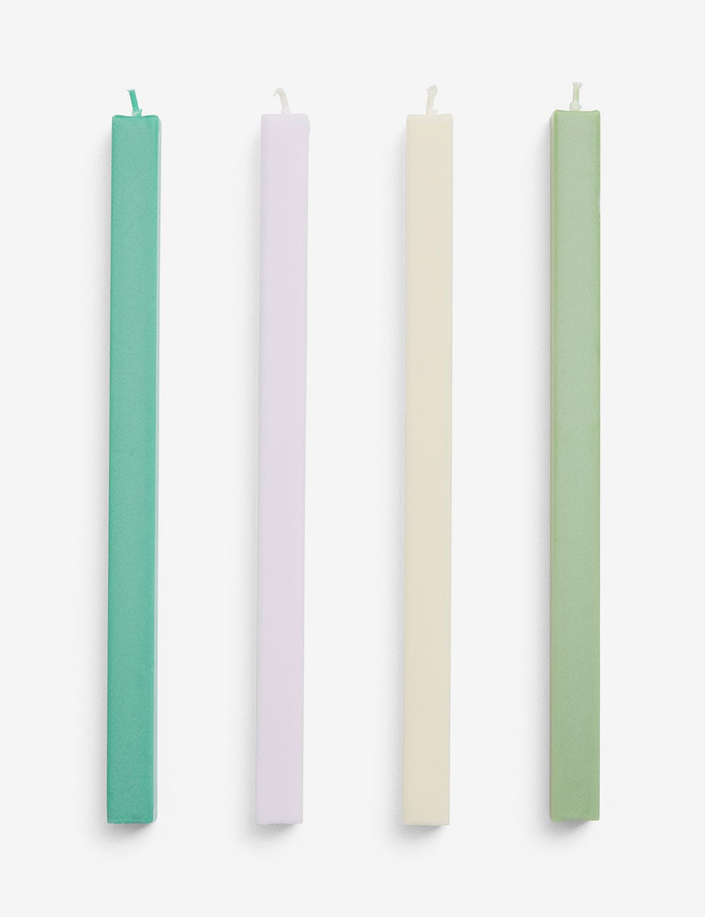 set di 4 candele quadrate