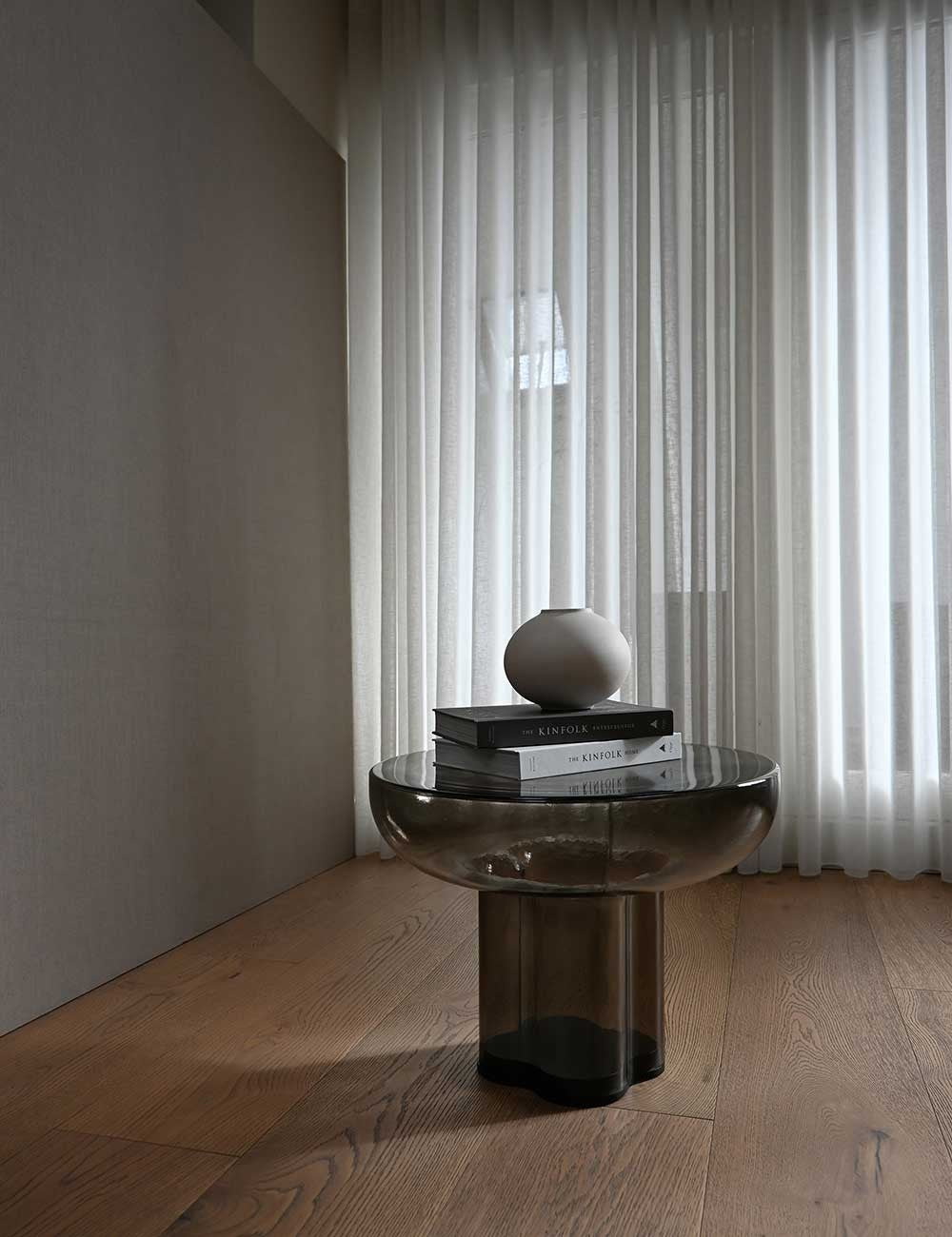 table basse en verre Crown