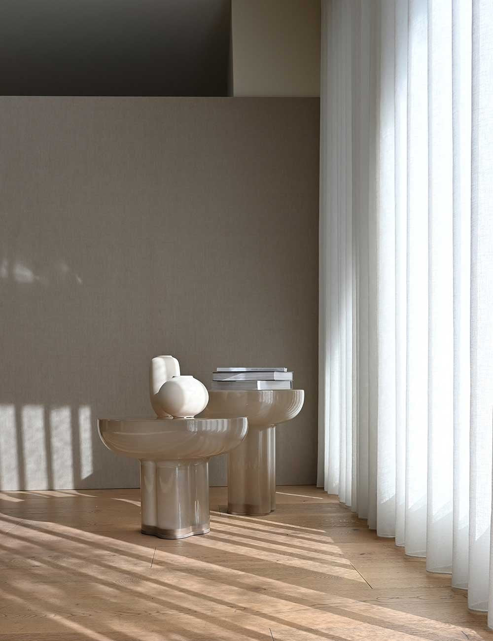 table haute en verre Crown