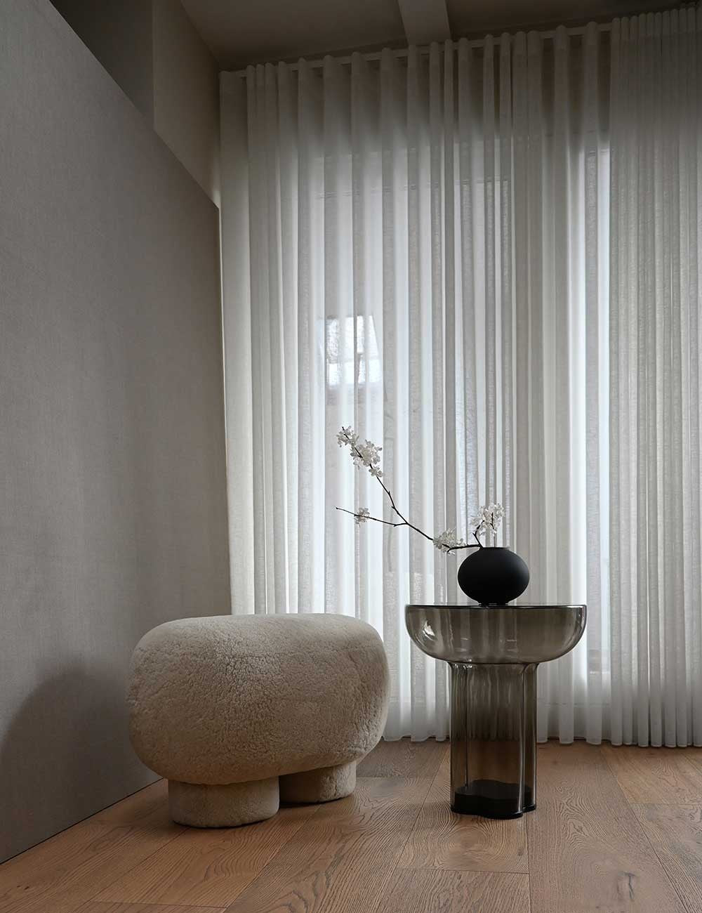 table haute en verre Crown