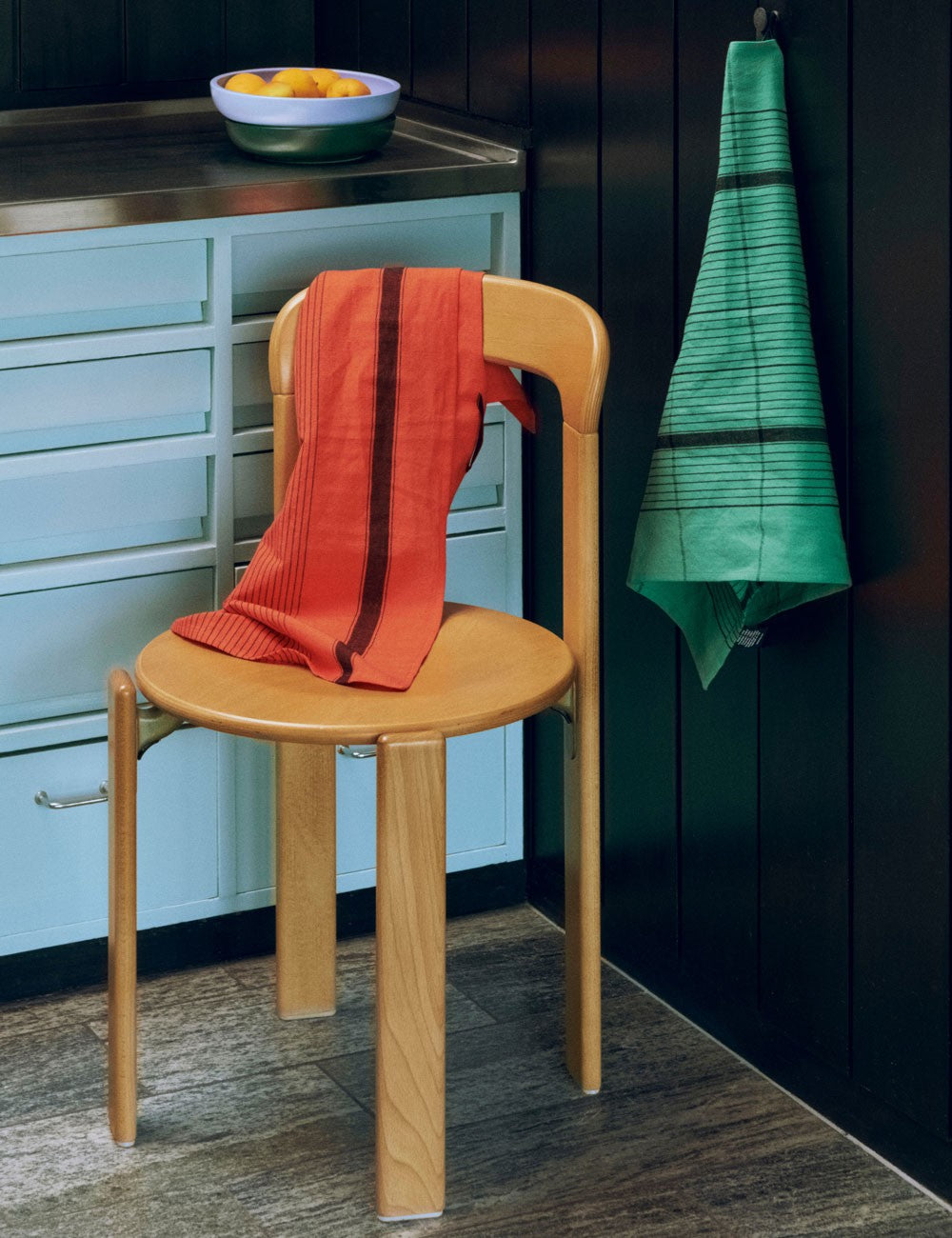 Linear tea towel