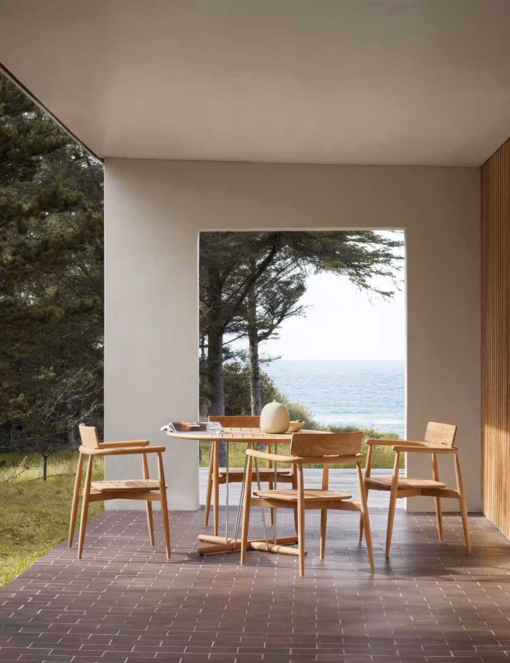 e022 ø110 tavolo da pranzo da esterno embrace