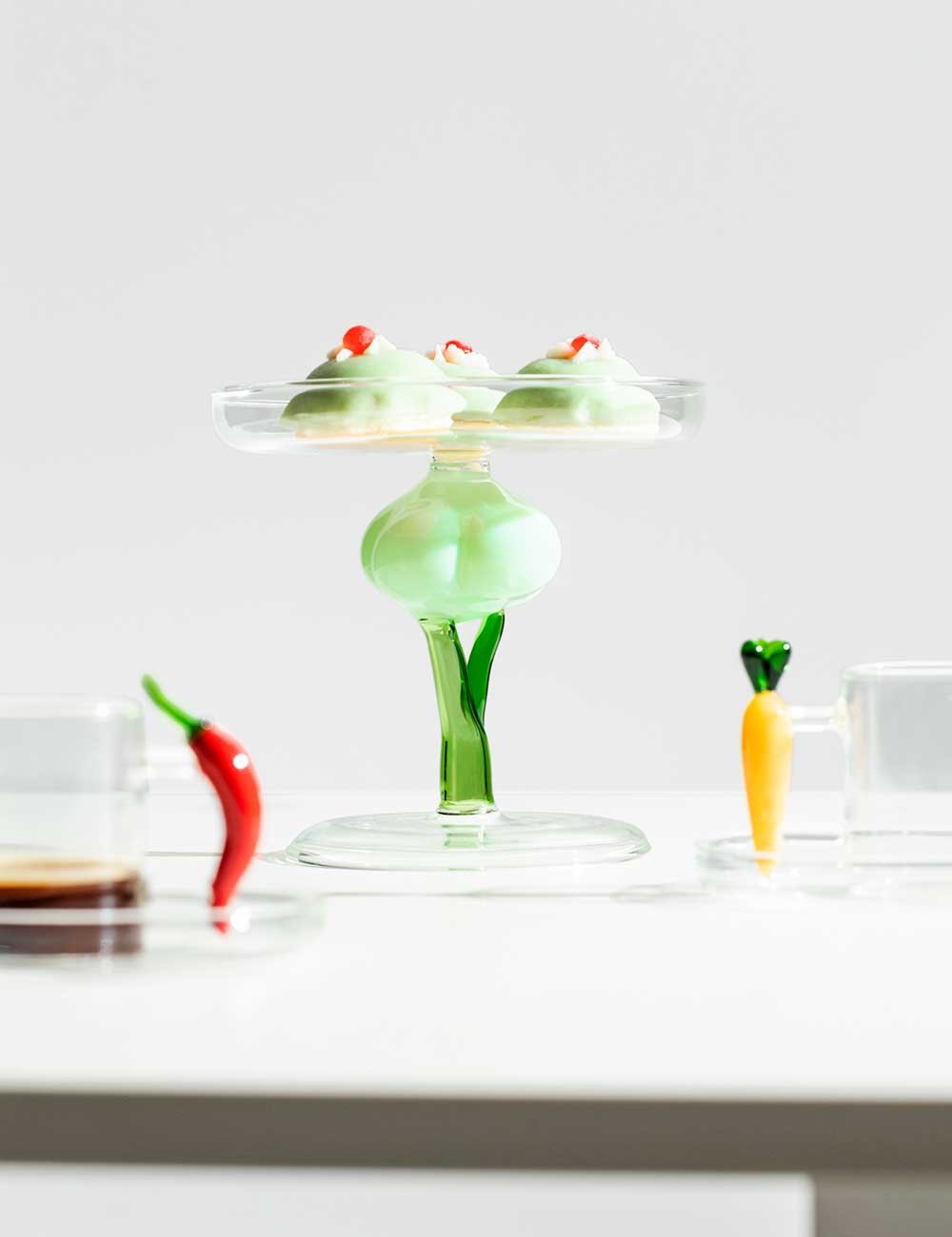 expositor de comida brocoli