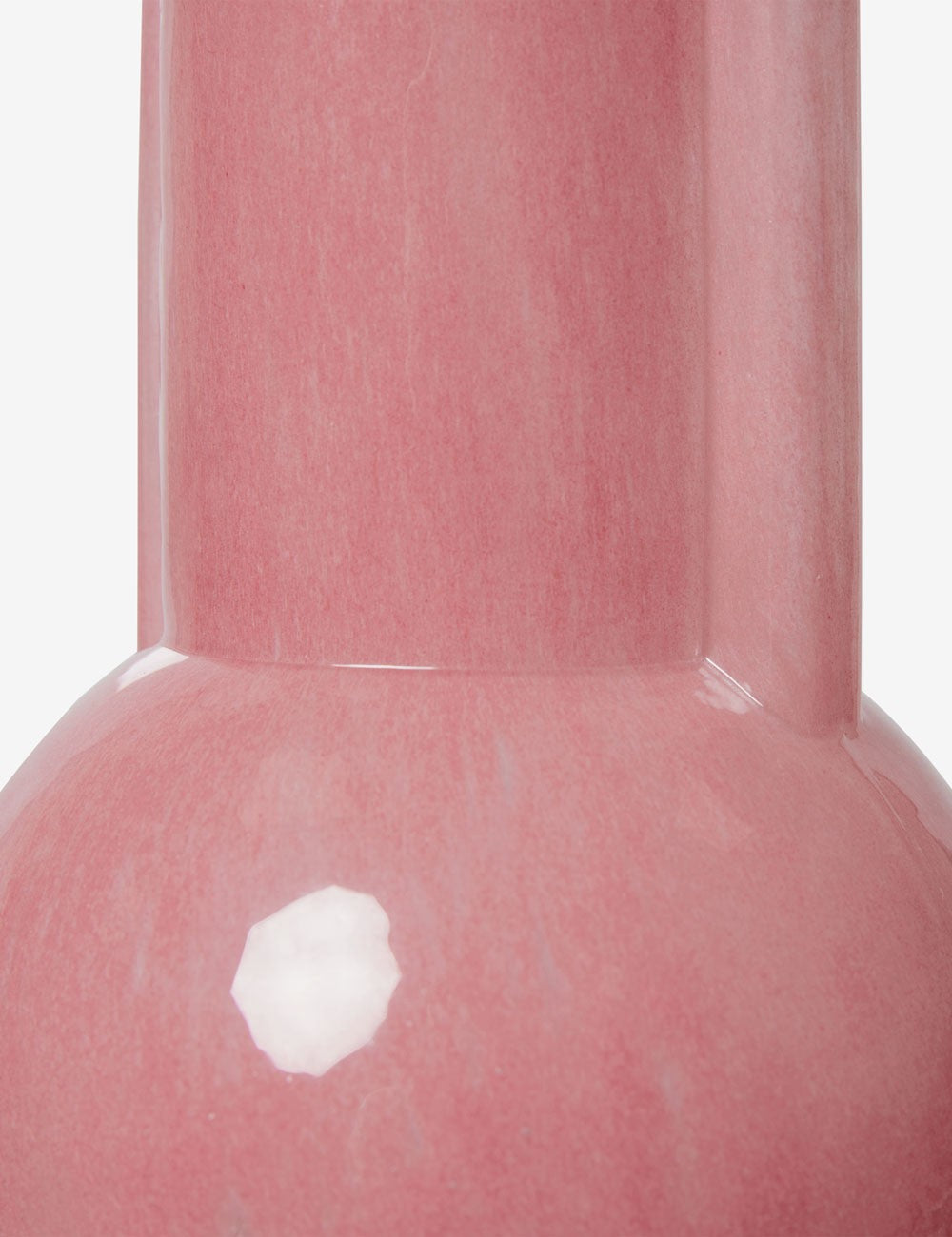 FLAMINGO PINK GLASS VASE