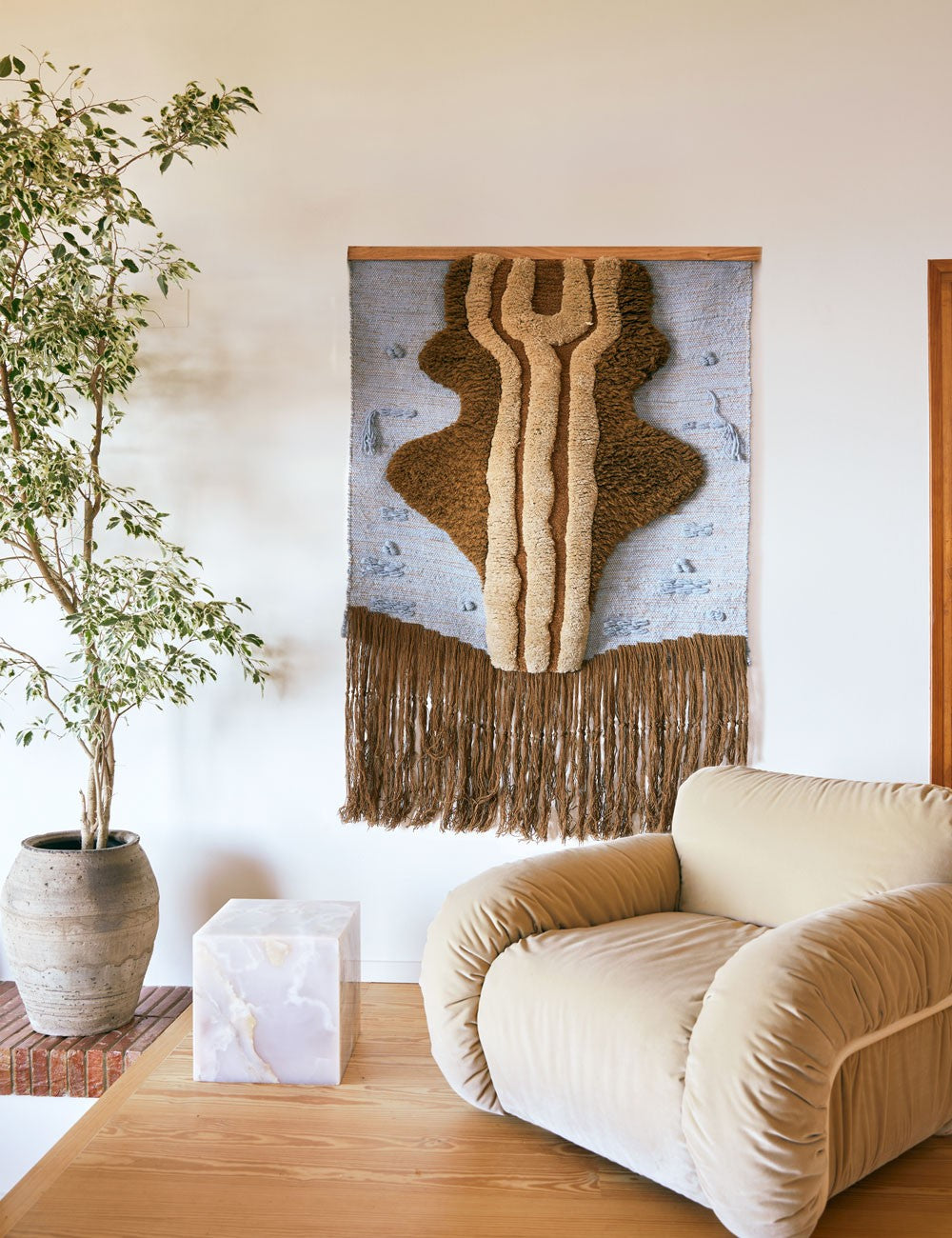 table en bloc d'onyx rose