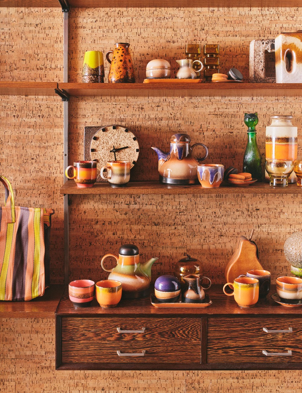 tazas café 70s ceramics 4 set