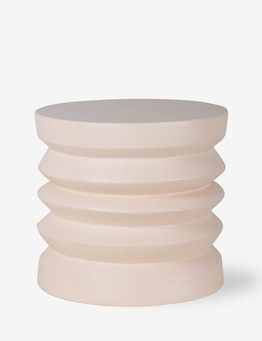 STONEWARE SIDE TABLE CREAM