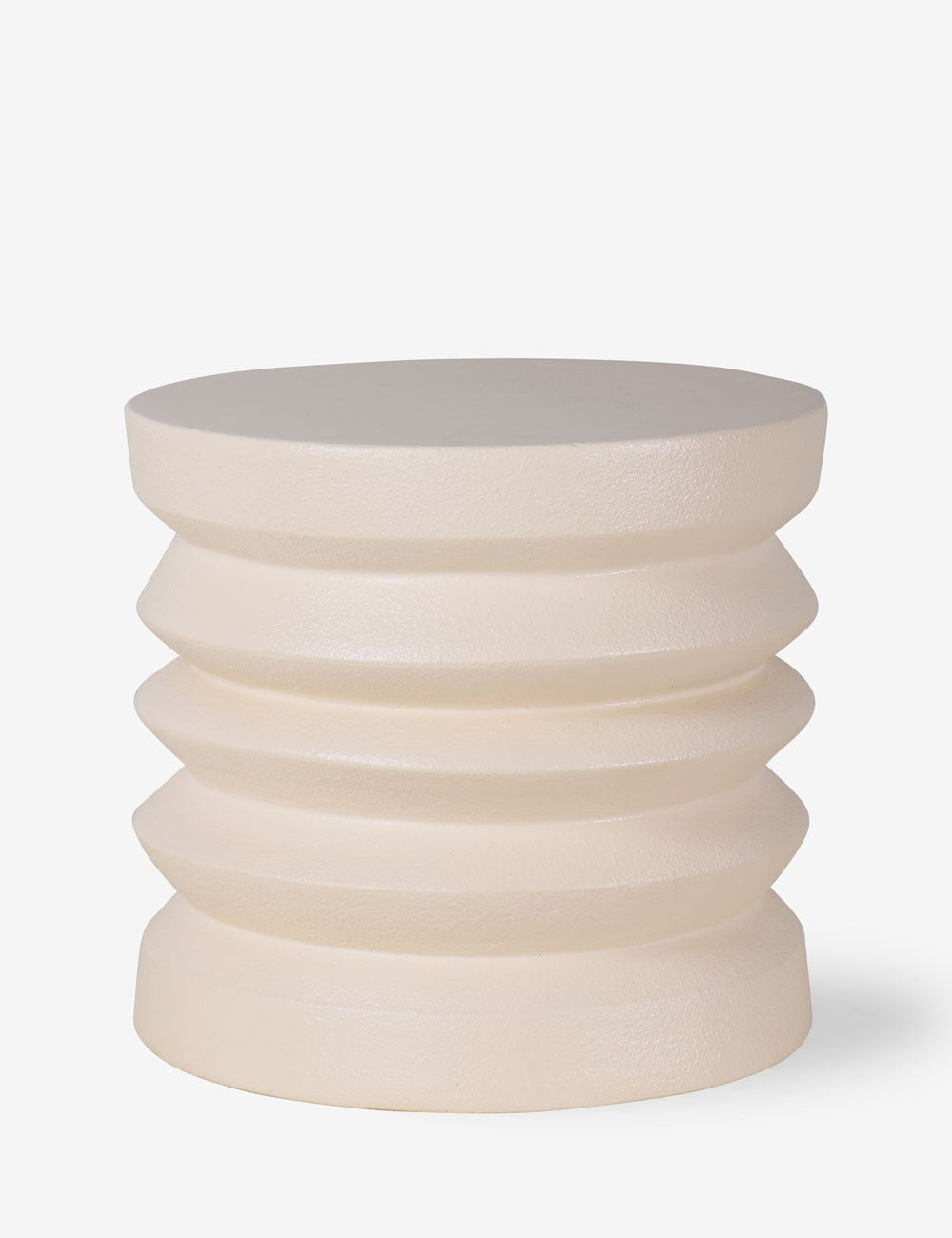 stoneware side table cream