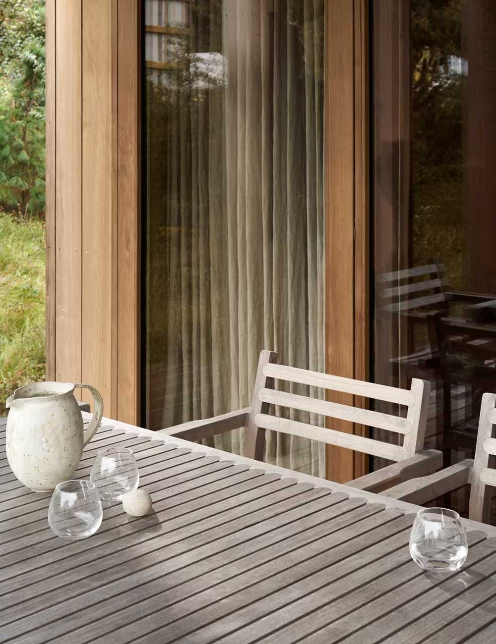 chaise de salle à manger d'extérieur ah502 avec accoudoirs