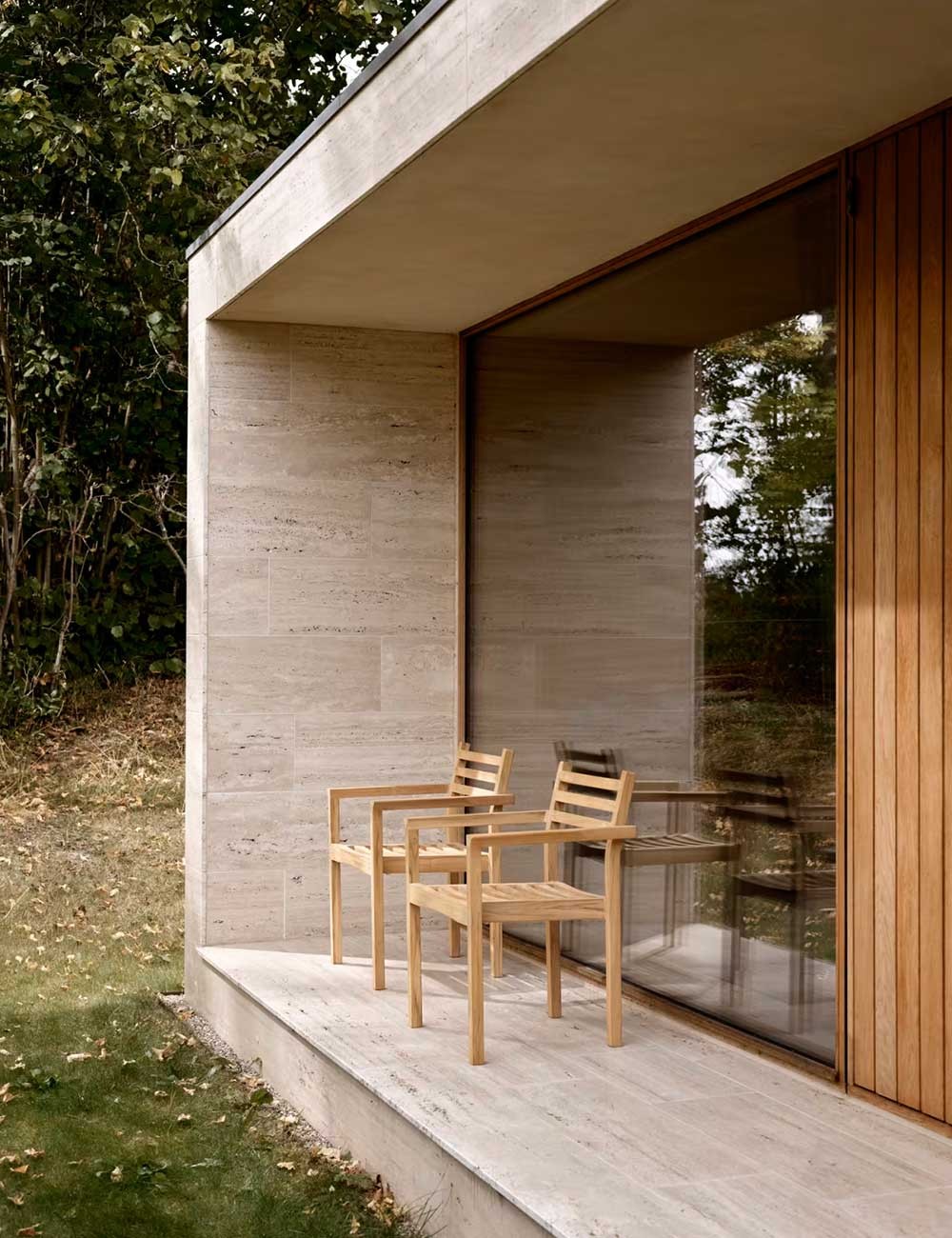 chaise de salle à manger d'extérieur ah502 avec accoudoirs