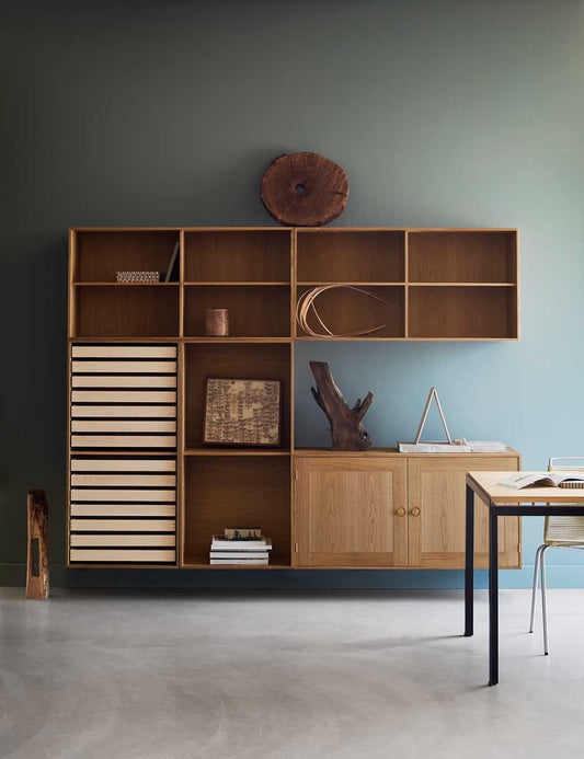 fk63 libreria profonda verticale con cassetti