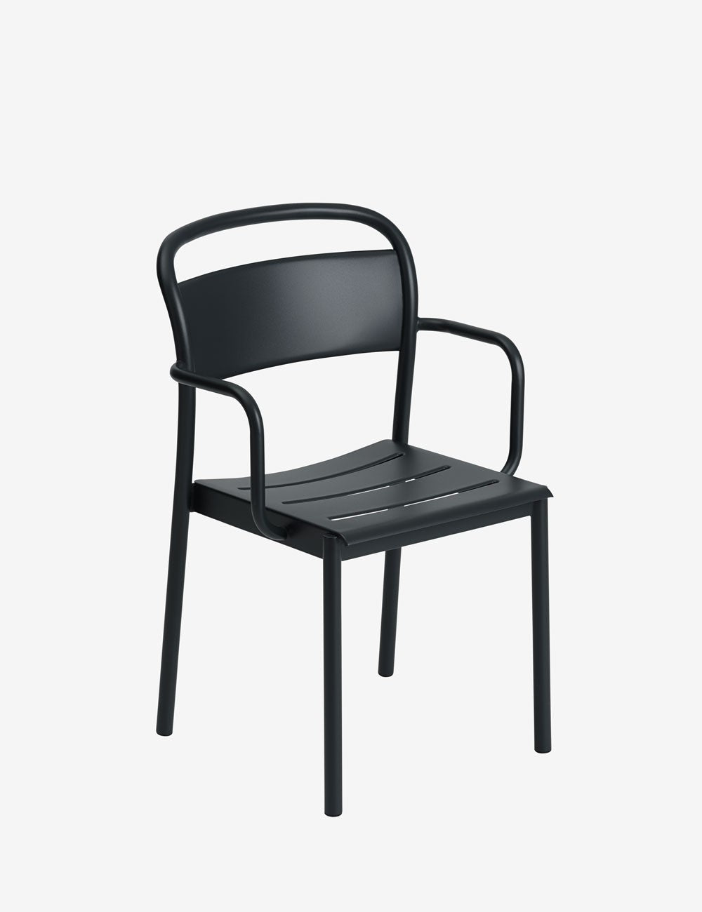 linear steel armchair